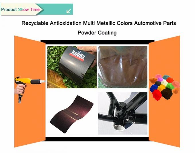 Effektspray Pulver-Beschichtungsfarbe des recyclebaren Antioxidierungs-multi metallischen Farbautomobilteilfunkelns glänzende