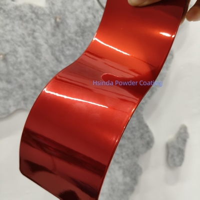 Doppelschicht-Chrom-Illusion-Rot-Polyester-Pulverbeschichtungslack für Metallbeschichtung