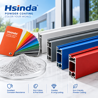 AAMA 2605 Architecture Grade Weather Resistant Polyester Powder Coating with Custom Color Matching for Aluminum Profiles